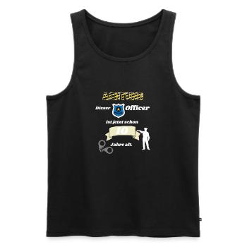 Polizei - 10. Geburtstag, für alle Polizeifans - Männer Premium Bio Tank Top - Schwarz - Vorne - Michal (187cm)