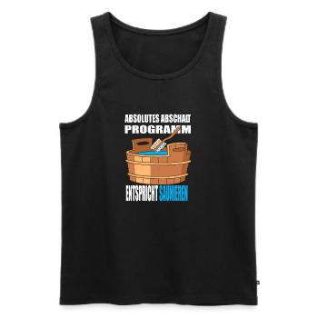 Absolutes abschalt Programm entspricht Saunieren - Männer Premium Bio Tank Top - Schwarz - Vorne - Michal (187cm)