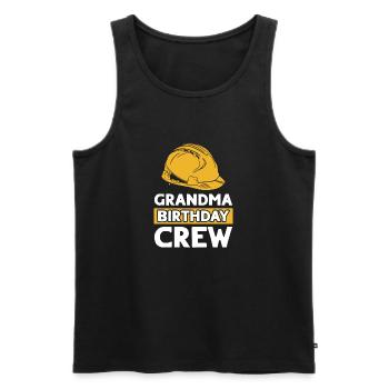 Grandma of the birthday team - Birthday building - Men's Premium Organic Tank Top - black - Front - Michal (187cm)