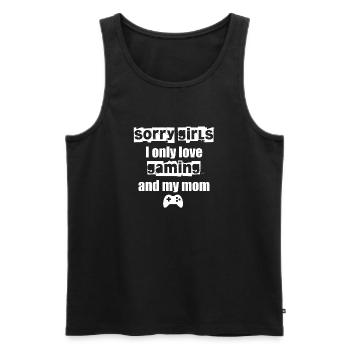 Lustiges Gamer T-Shirt für Kinder Gaming - Männer Premium Bio Tank Top - Schwarz - Vorne - Michal (187cm)