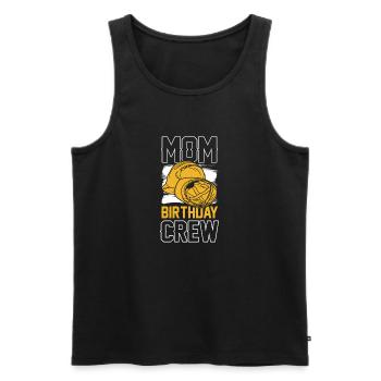 Maman De L’Équipe D’Anniversaire - Construction d’anniversaire - Débardeur bio Premium Homme - noir - Devant - Michal (187cm)