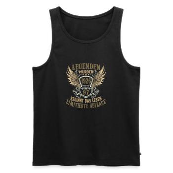 Geschenk zum 97. Geburtstag 1926 Legende Herren - Männer Premium Bio Tank Top - Schwarz - Vorne - Michal (187cm)