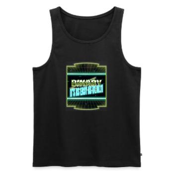 hacking computer equestrian geek fingers computer - Männer Premium Bio Tank Top - Schwarz - Vorne - AI Model Male 178 light (178cm)