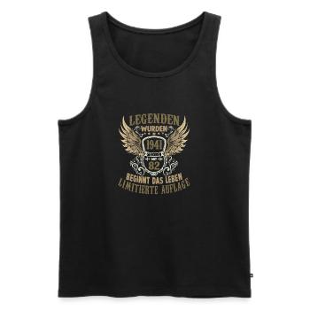 Geschenk zum 82. Geburtstag 1941 Legende Herren - Männer Premium Bio Tank Top - Schwarz - Vorne - Michal (187cm)