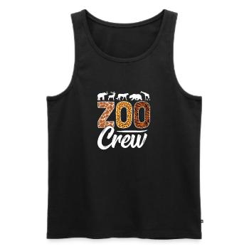 Zoo Crew Costume Savane Africaine Animaux Sauvages - Débardeur bio Premium Homme - noir - Devant - Michal (187cm)