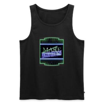 bird quote dance funny sayings emperor penguin ice - Men's Premium Organic Tank Top - black - Front - AI Model Male 178 light (178cm)