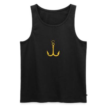 Hameçons Pêcheurs drôles Pêcheurs Pêcheurs Appâts - Débardeur bio Premium Homme - noir - Devant - Michal (187cm)