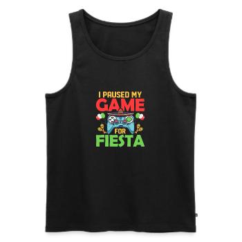 I Paused My Game For Fiesta Gamer Cinco De Mayo - Men's Premium Organic Tank Top - black - Front - Michal (187cm)