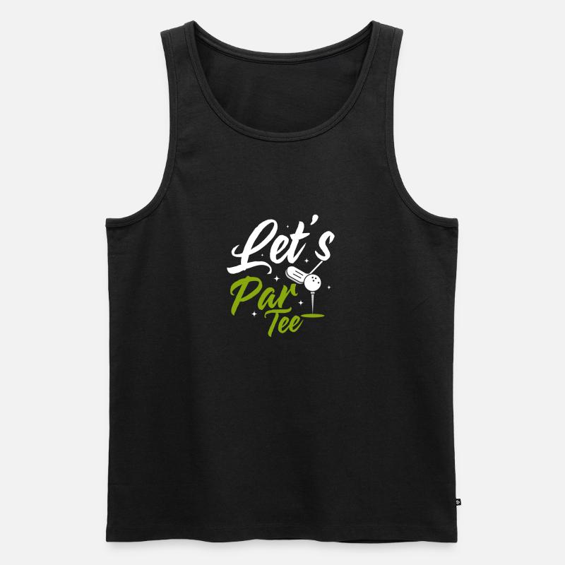 Let's Par Tee Golf Golfing - Männer Premium Bio Tank Top - Schwarz
