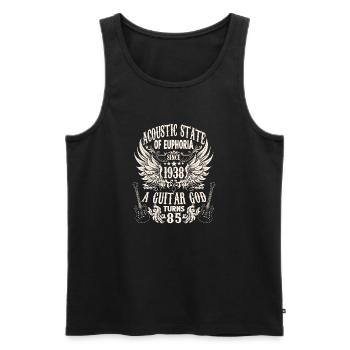 Gitarristen Geburtstag 1938 Jahrgang 85 Jahre - Männer Premium Bio Tank Top - Schwarz - Vorne - Michal (187cm)