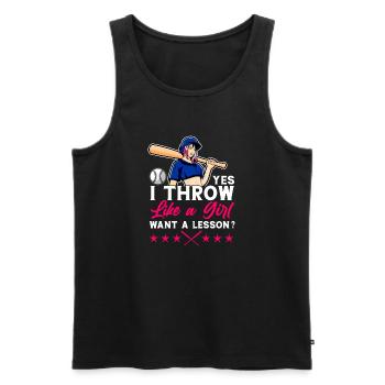 Baseball Spieler Baseball Spielerin Baseball Team - Männer Premium Bio Tank Top - Schwarz - Vorne - Michal (187cm)