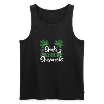 Drôle de Saint Patrick irlandais Shake Your - Débardeur bio Premium Homme - noir - Devant - AI Model Male 178 light (178cm)