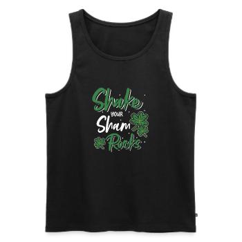 Drôle de Saint Patrick irlandais Shake Your - Débardeur bio Premium Homme - noir - Devant - AI Model Male 178 light (178cm)