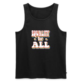 Égalité pour tous - Pride Rainbow LGBTQ+ - Débardeur bio Premium Homme - noir - Devant - AI Model Male 178 light (178cm)