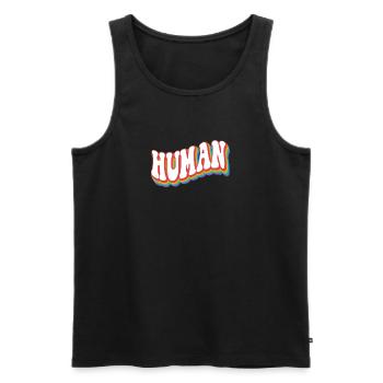 Humain - Pride Rainbow LGBTQ+ - Débardeur bio Premium Homme - noir - Devant - AI Model Male 178 light (178cm)