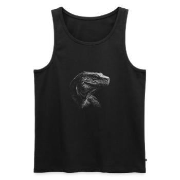 Komodo Dragon Varan Echse - Männer Premium Bio Tank Top - Schwarz - Vorne - AI Model Male 178 light (178cm)