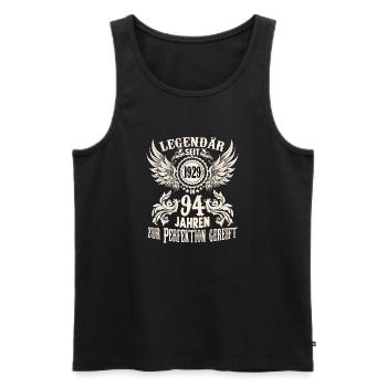 Geburtstags Shirt für 94 jährige Legende Ehrentag - Männer Premium Bio Tank Top - Schwarz - Vorne - Michal (187cm)