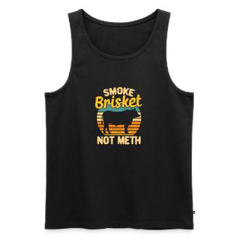 Smoke Brisket Not Meth Funny BBQ Lover Smoker - Männer Premium Bio Tank Top - Schwarz - Vorne - AI Model Male 178 light (178cm)