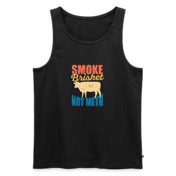 Smoke Brisket Not Meth Funny BBQ Lover Smoker - Männer Premium Bio Tank Top - Schwarz - Vorne - AI Model Male 178 light (178cm)