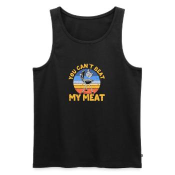 You Can't Beat My Flesh Funny - Men's Premium Organic Tank Top - black - Front - Michal (187cm)