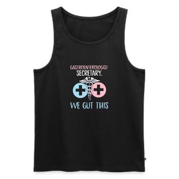 gastroenterologist secretary we gut this Design - Men's Premium Organic Tank Top - black - Front - Michal (187cm)