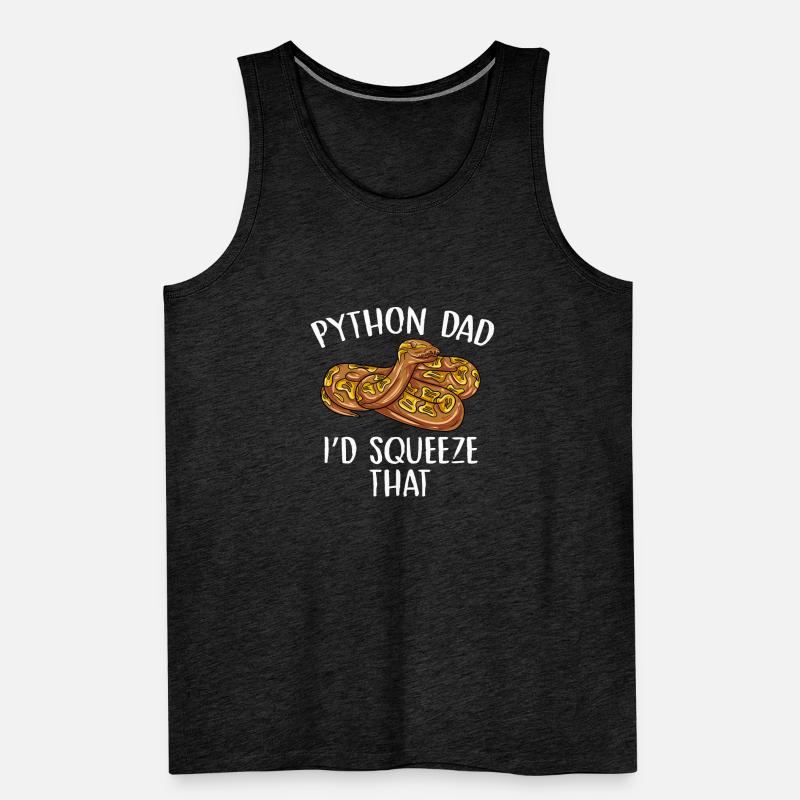 python dad Id squeeze that Design for a snake joke Men's Premium Organic Tank Top