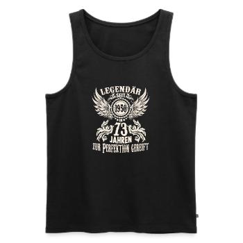 73 Jahre Geburtstag Ehrentags Wiegenfest Sprüche - Männer Premium Bio Tank Top - Schwarz - Vorne - AI Model Male 178 light (178cm)