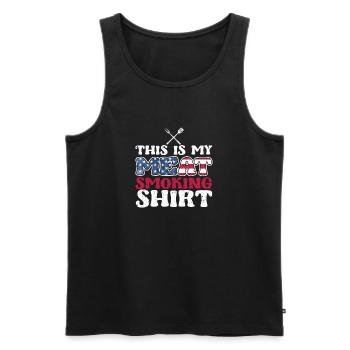 This Is My Meat Smoking Shirt Lustig BBQ Smoker - Männer Premium Bio Tank Top - Schwarz - Vorne - AI Model Male 178 light (178cm)