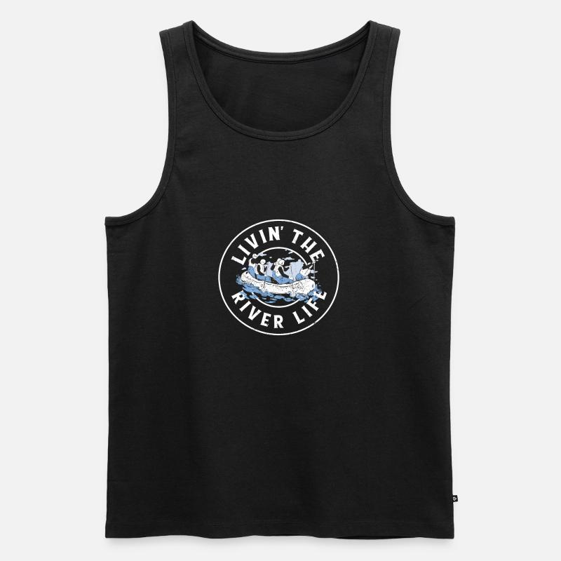 Fluss Rafting - Männer Premium Bio Tank Top - Schwarz