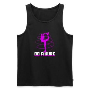 Go Figure Skater Ice Skating - Men's Premium Organic Tank Top - black - Front - AI Model Male 178 light (178cm)