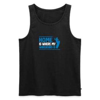 Home Is Where My Wakeboard Is Funny Wakeboarding - Männer Premium Bio Tank Top - Schwarz - Vorne - Michal (187cm)