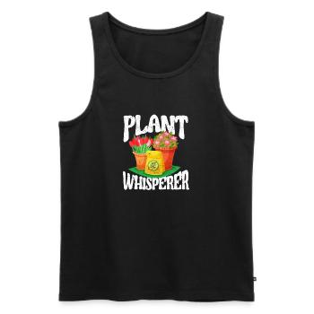 Plant Whisperer Plant Lovers Funny - Men's Premium Organic Tank Top - black - Front - Michal (187cm)