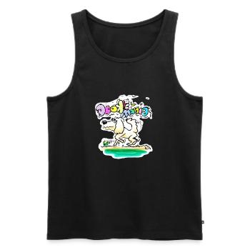 doodlemania - Männer Premium Bio Tank Top - Schwarz - Vorne - Michal (187cm)