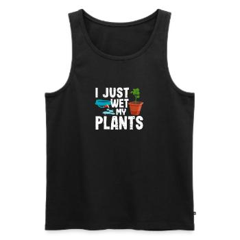 I just moisten my plants Funny garden - Men's Premium Organic Tank Top - black - Front - Michal (187cm)