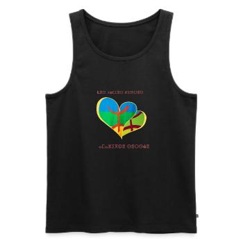 kabyle T-shirt graffiti Le Printemps berbère - Débardeur bio Premium Homme - noir - Devant - AI Model Male 178 light (178cm)