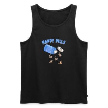 Happy Pills Sugar Bears Funny Sugar Gliders Lover - Men's Premium Organic Tank Top - black - Front - Michal (187cm)