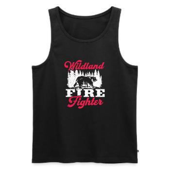 Wildland firefighter - Männer Premium Bio Tank Top - Schwarz - Vorne - AI Model Male 178 light (178cm)