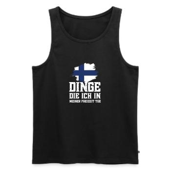 Finnland Dinge in der Freizeit Urlaub Geschenk - Männer Premium Bio Tank Top - Schwarz - Vorne - Michal (187cm)