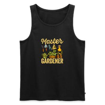 Master Gardener Medicinal Plant Lover Herbs - Men's Premium Organic Tank Top - black - Front - Michal (187cm)
