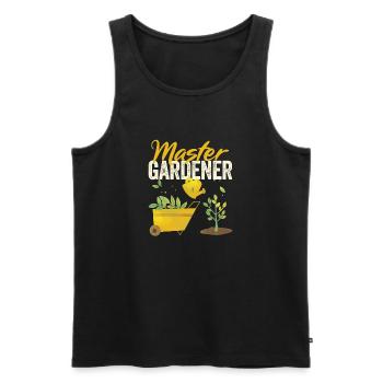Master Gardener Medicinal Plant Lover Herbs - Men's Premium Organic Tank Top - black - Front - Michal (187cm)