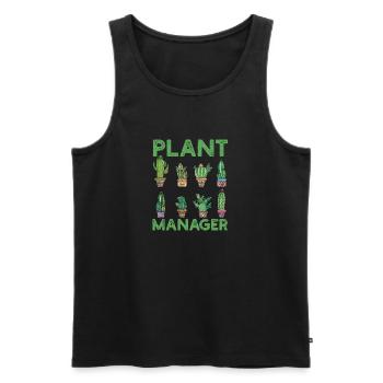 Plant Manager Funny Gardening Cook Plant - Men's Premium Organic Tank Top - black - Front - AI Model Male 178 light (178cm)