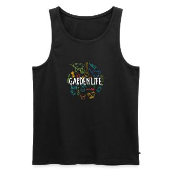 Vie de jardin Drôle drôle d’amoureux du jardinage Plante - Débardeur bio Premium Homme - noir - Devant - Michal (187cm)