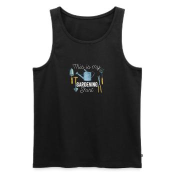 Dies ist mein Gartenarbeit Shirt lustig Gärtner - Männer Premium Bio Tank Top - Schwarz - Vorne - AI Model Male 178 light (178cm)