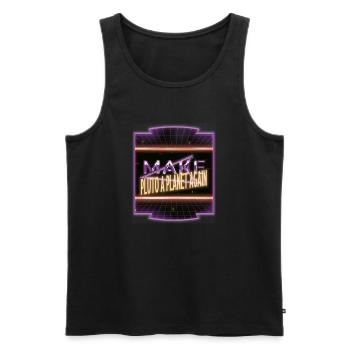 quote funny birthday present space ship astronomy - Men's Premium Organic Tank Top - black - Front - Michal (187cm)