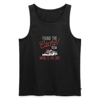 Habe den Cache gefunden, wo ist das Auto? Lustiger - Männer Premium Bio Tank Top - Schwarz - Vorne - AI Model Male 178 light (178cm)