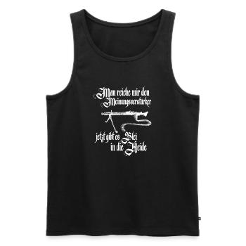 MG3 Deutsches Maschinengewehr 2 WK. Bundeswehr - Männer Premium Bio Tank Top - Schwarz - Vorne - Michal (187cm)