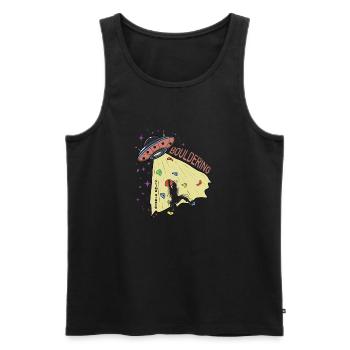 Bouldering 3 - Men's Premium Organic Tank Top - black - Front - AI Model Male 178 light (178cm)