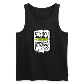 social justice activist tshirts job protest - Männer Premium Bio Tank Top - Schwarz - Vorne - Michal (187cm)
