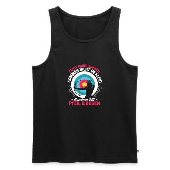 Echte Prinzessinen kommen mit Pfeil & Bogen Schies - Männer Premium Bio Tank Top - Schwarz - Vorne - Michal (187cm)