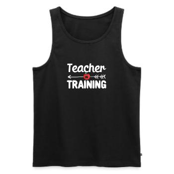 Lehrerin in Ausbildung Lustige Schule Kindergarten - Männer Premium Bio Tank Top - Schwarz - Vorne - Michal (187cm)